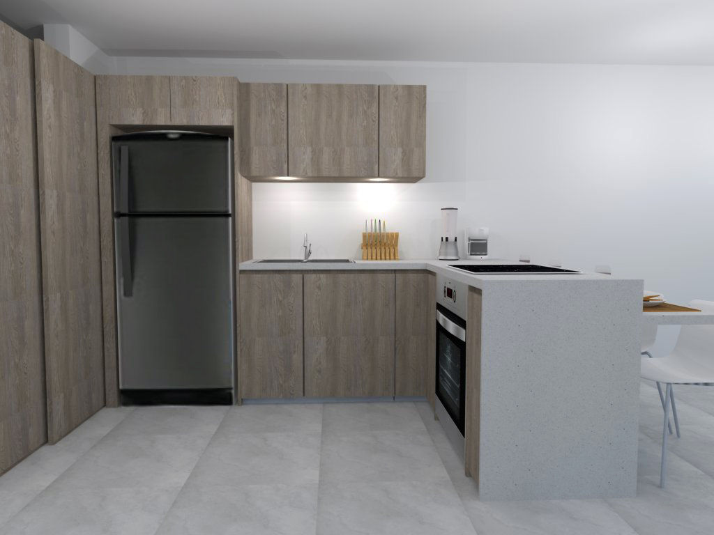 COCINA PEQUEÑA, ARCE FLORIDA LLC ARCE FLORIDA LLC Modern Mutfak Ahşap Ahşap rengi