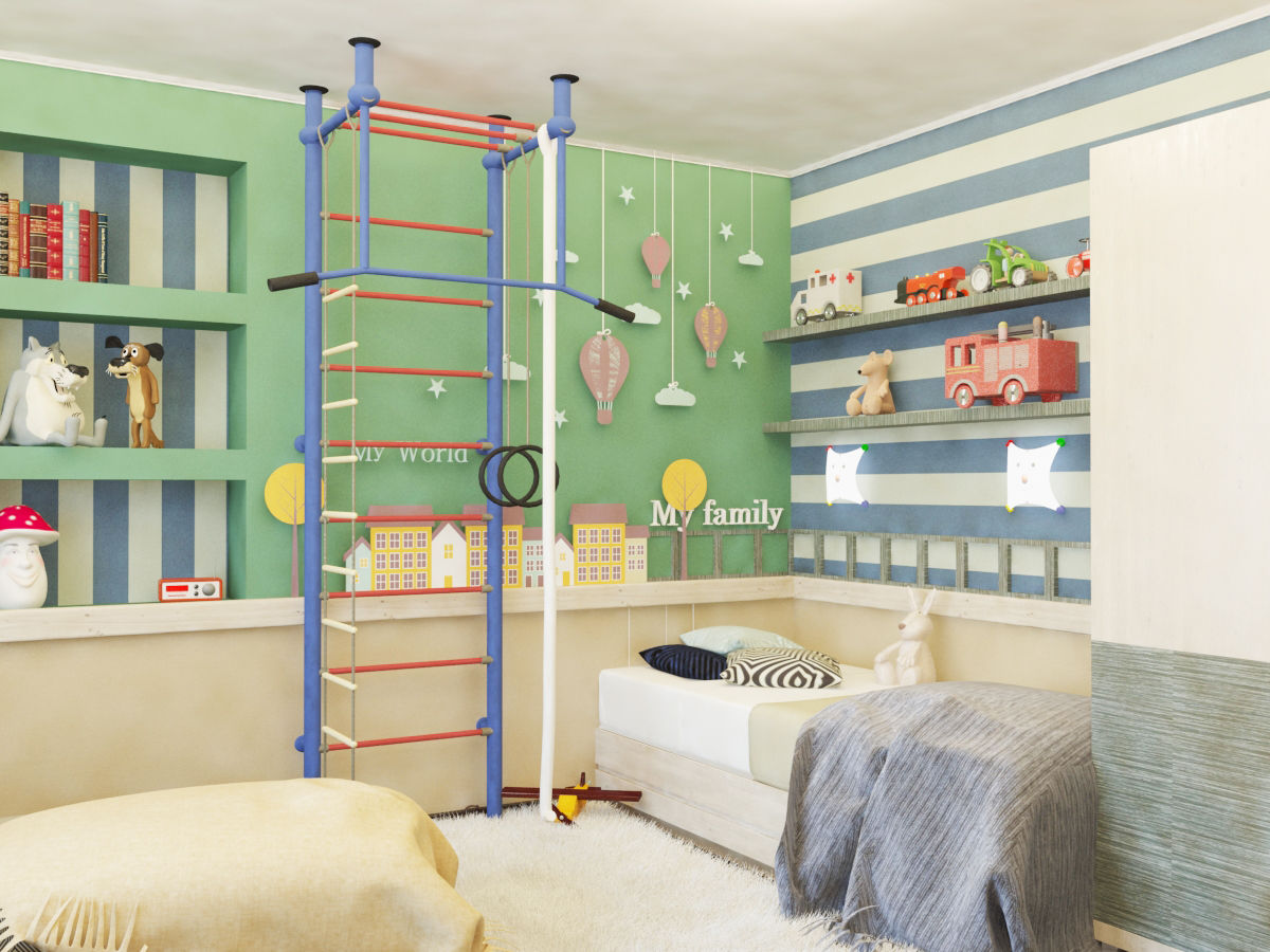 Квартира 92м2 , Первое Дизайн-Бюро Первое Дизайн-Бюро Modern nursery/kids room