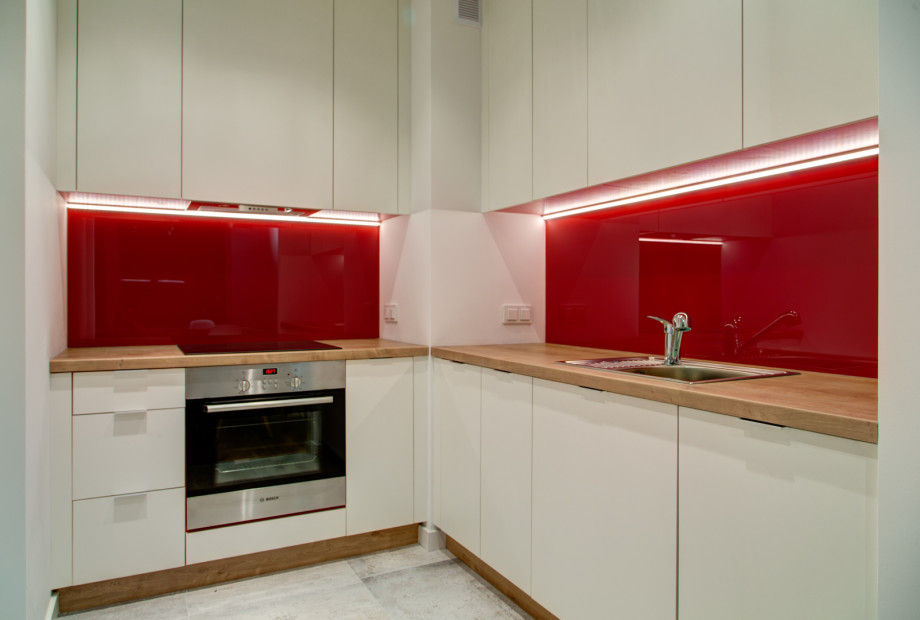 Czerwony akcent, Perfect Space Perfect Space Modern kitchen