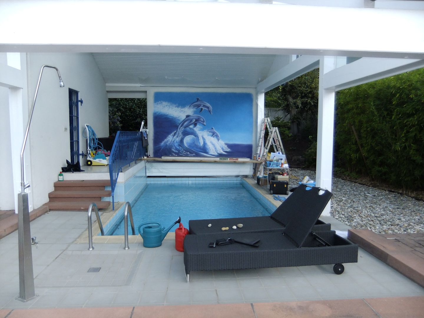 Pool Wandgestaltungen , Lizard Design Lizard Design Piscina moderna