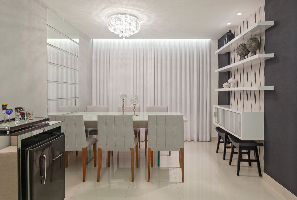 Apartamento Jovem Casal, Laura Santos Design Laura Santos Design Modern dining room