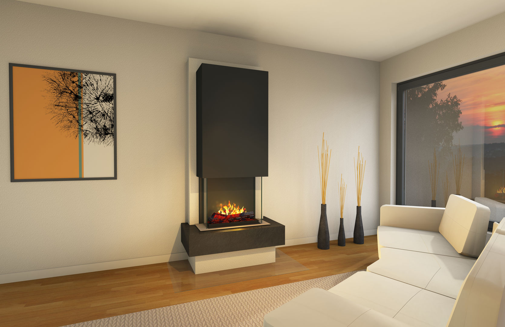 Milano, muenkel design - Elektrokamine aus Großentaft muenkel design - Elektrokamine aus Großentaft Salas modernas Chimeneas y accesorios