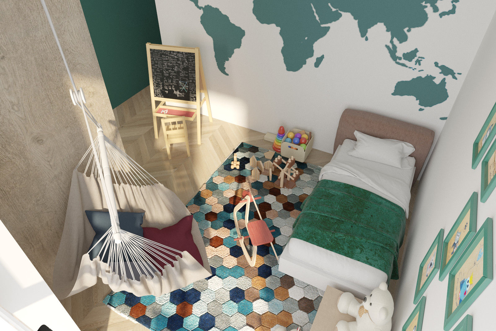 homify Scandinavian style nursery/kids room