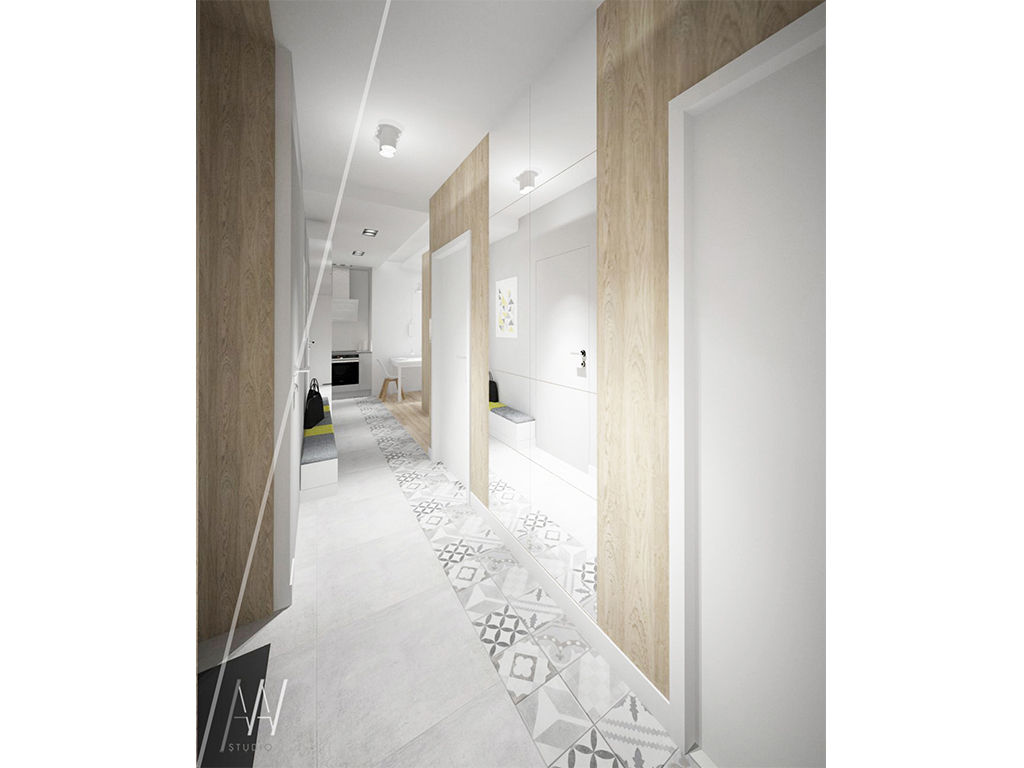 homify Couloir, entrée, escaliers scandinaves