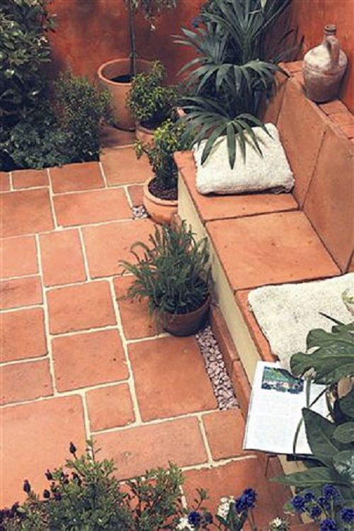 TERRACOTTA TILE PAVING BARTON FIELDS PATIO & LANDSCAPE CENTRE حديقة الخرسانة