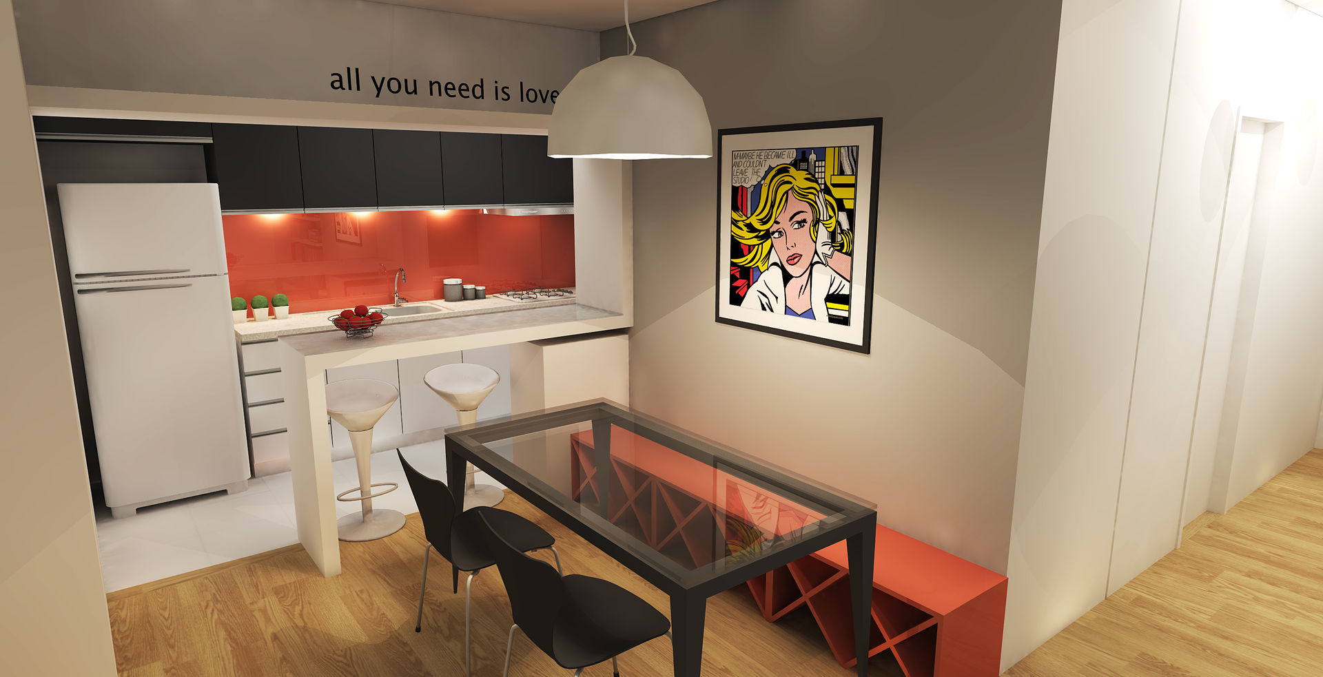 APARTAMENTO URBANO, Maxma Studio Maxma Studio Modern dining room