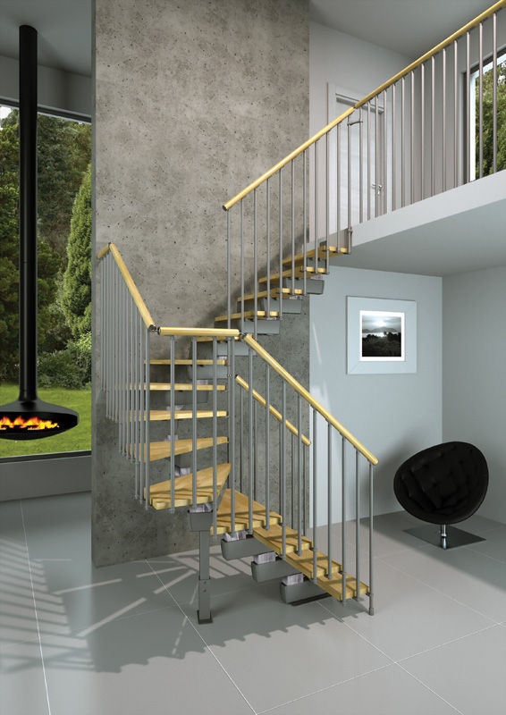 Escalera para Interior, RINTAL RINTAL درج خشب متين Multicolored Stairs