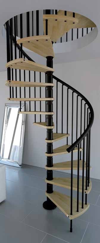 Escalera de Caracol cómoda y elegante RINTAL Escaleras Madera maciza Multicolor escalera,escalera de caracol,Escaleras