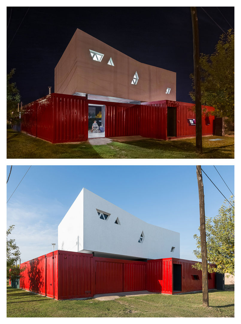 Casa Container, estudioscharq estudioscharq 現代房屋設計點子、靈感 & 圖片