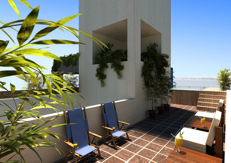 Edificio AQUALINE, ENGEL arquitectos ENGEL arquitectos Moderne balkons, veranda's en terrassen