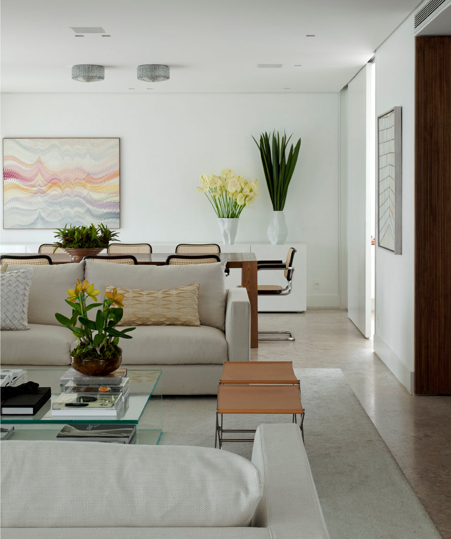 Vila Nova Apartment , DIEGO REVOLLO ARQUITETURA S/S LTDA. DIEGO REVOLLO ARQUITETURA S/S LTDA. Modern living room