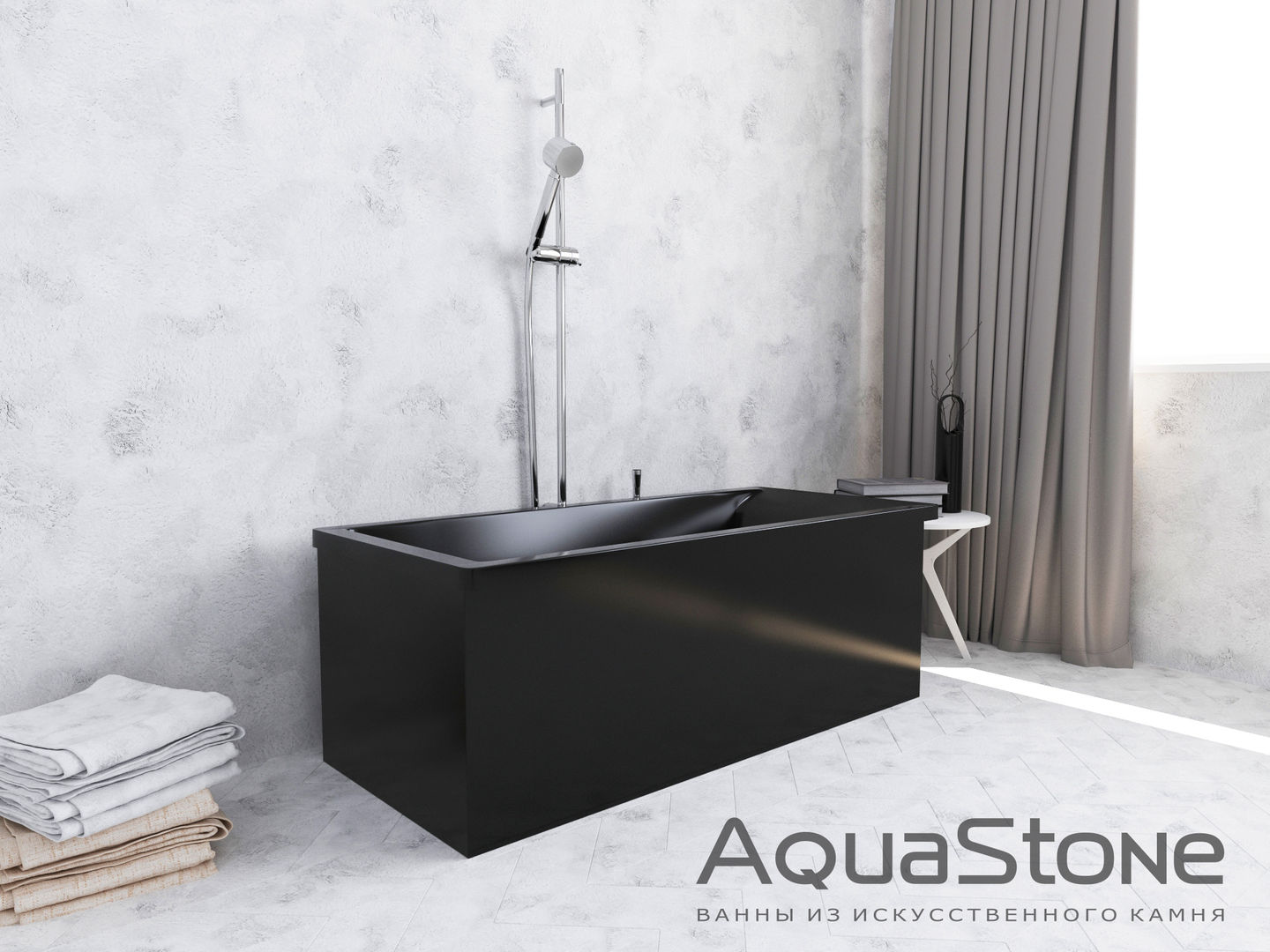 Визуализация: ванны из искусственного камня , OK Interior Design OK Interior Design Minimalist bathroom Bathtubs & showers