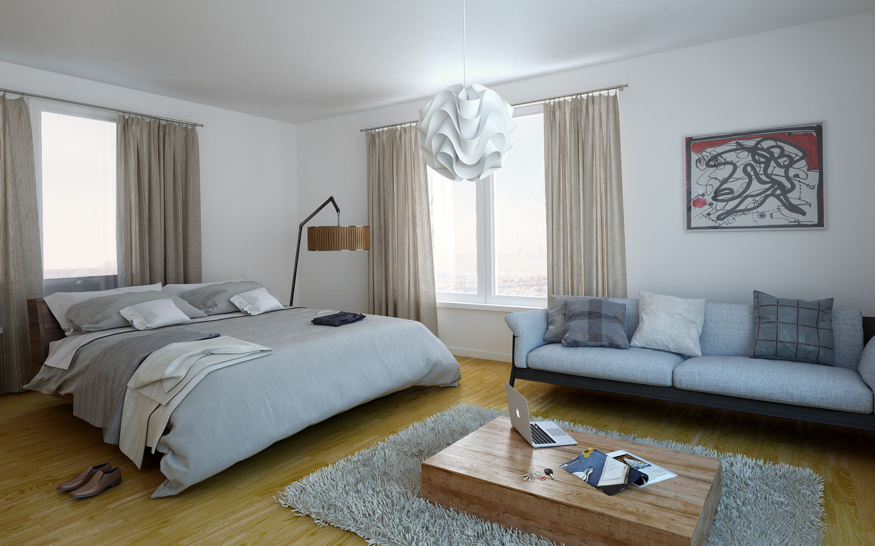 Room for him, 3DYpslon 3DYpslon Mediterranean style bedroom Wood Wood effect