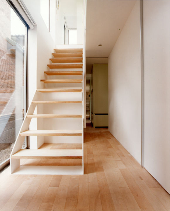 小金井の家, hamanakadesignstudio hamanakadesignstudio Couloir, entrée, escaliers minimalistes