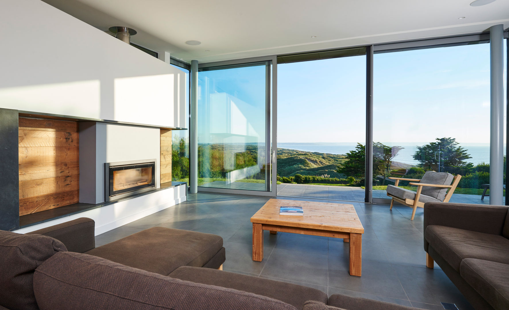 Sandhills Open Plan Living Room with Stunning Views Barc Architects 모던스타일 거실