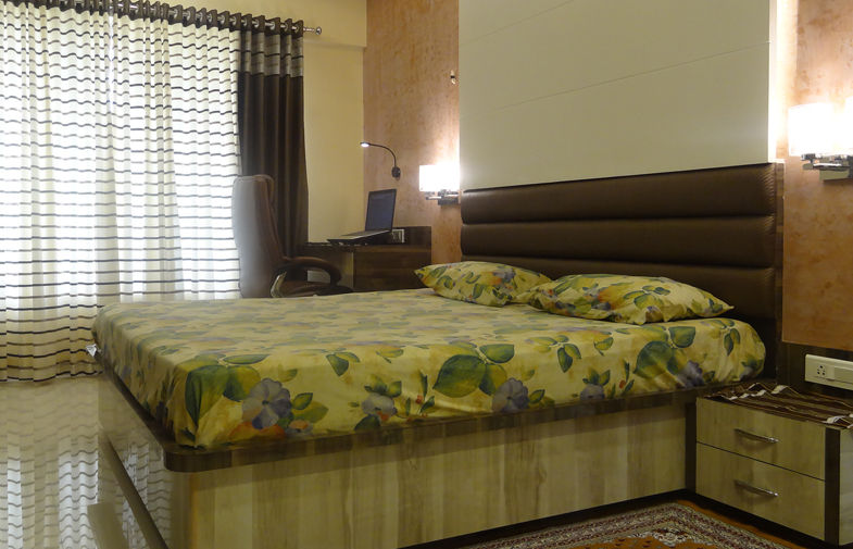 Charniwalas @ Tropical Lagoon., UNIQUE DESIGNERS & ARCHITECTS UNIQUE DESIGNERS & ARCHITECTS モダンスタイルの寝室