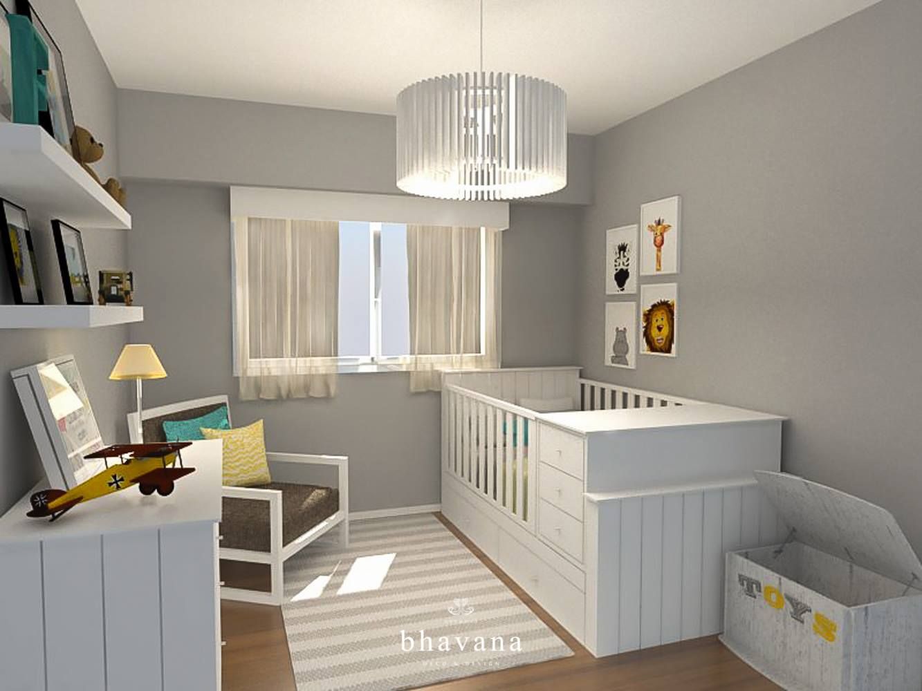 Obra Blanco Encalada - Diseño Habitación Infantil, Bhavana Bhavana Nowoczesny pokój dziecięcy