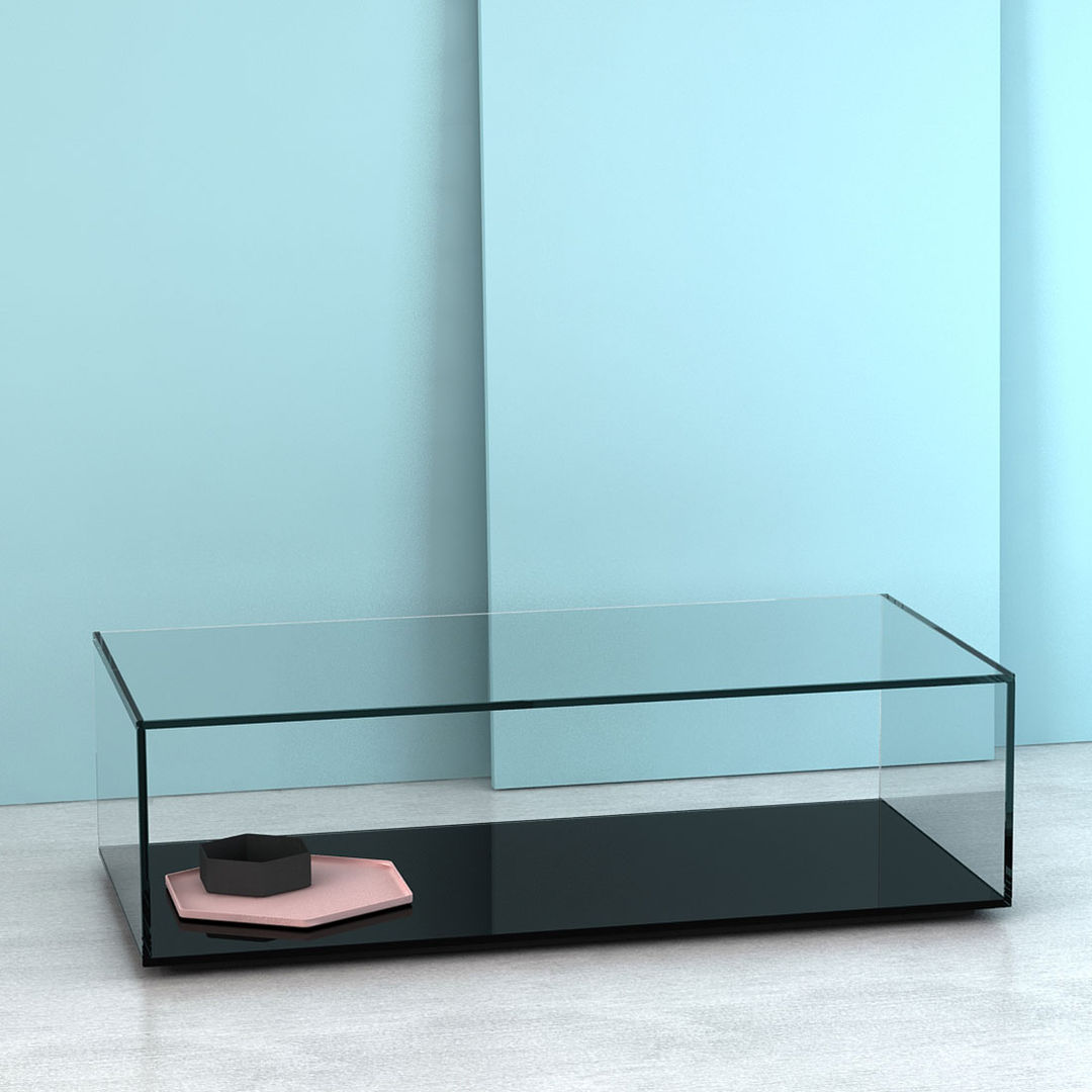 Quebec Coffee Table Klarity Glass Furniture 客廳 玻璃 邊桌與托盤