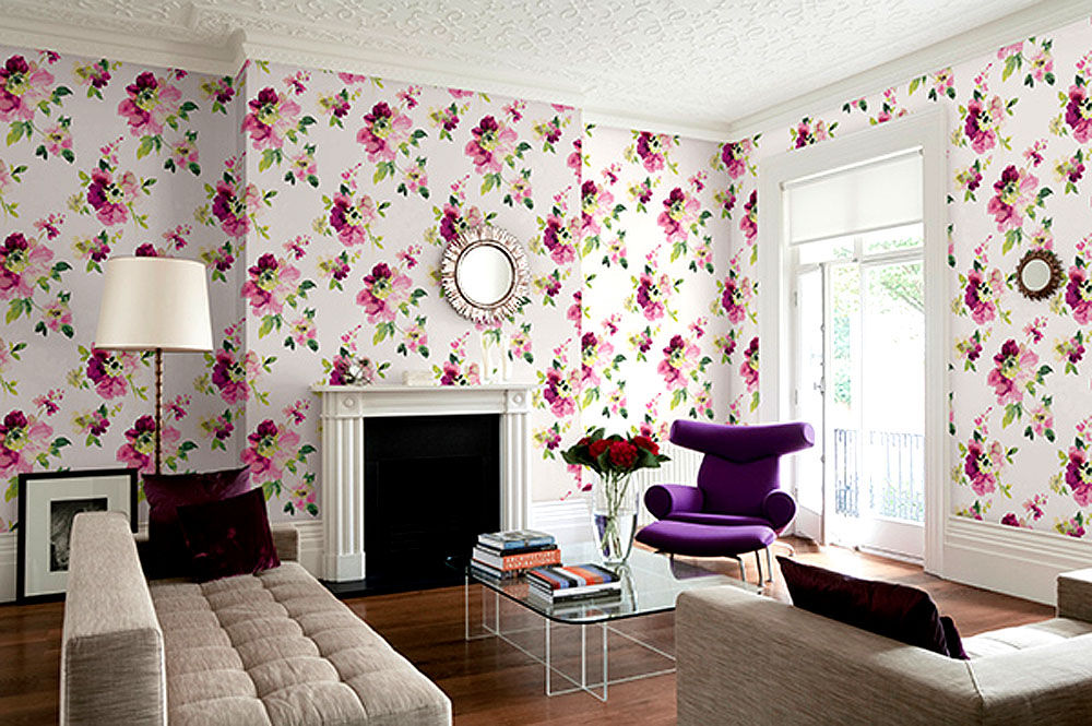 Floral, Redskin Home Decor Pvt Ltd Redskin Home Decor Pvt Ltd Modern walls & floors Wallpaper