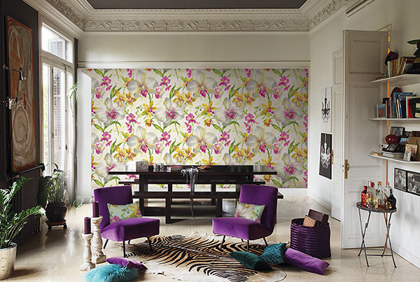 Floral, Redskin Home Decor Pvt Ltd Redskin Home Decor Pvt Ltd 모던스타일 벽지 & 바닥 벽지