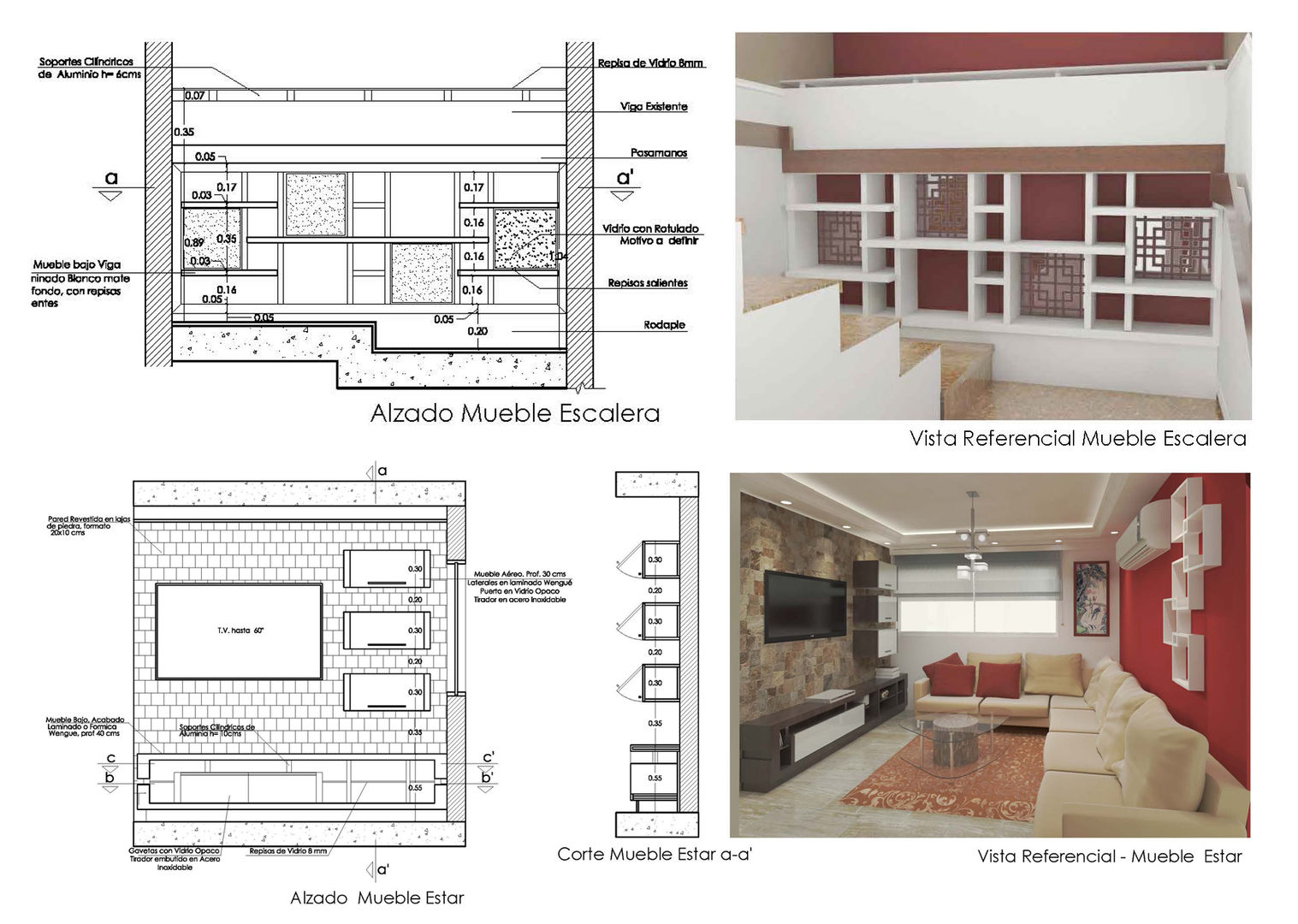 Diseño de Interiores de Apto. Residencial , 5D Proyectos 5D Proyectos Living room