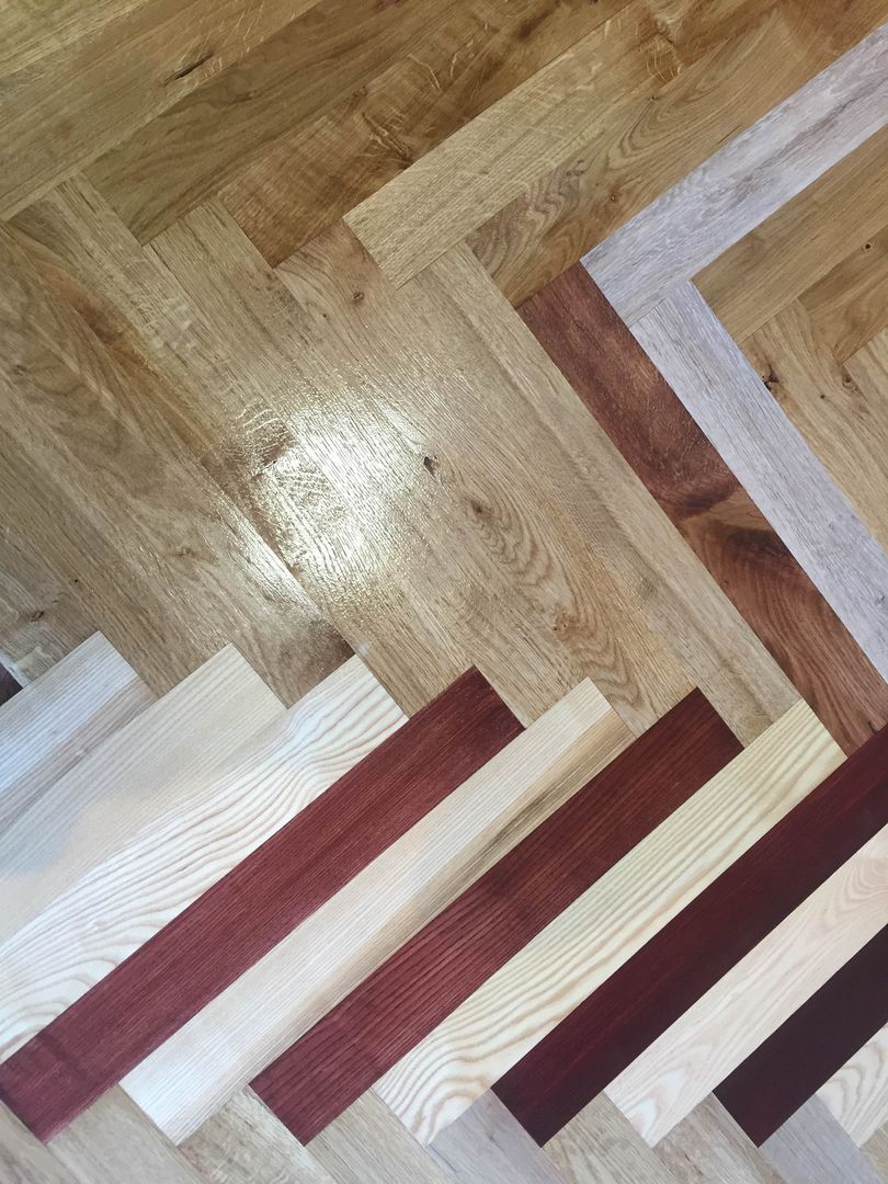 Colored wood flooring in Glasgow and Edinburgh showrooms , TF TF Paredes y pisos modernos Derivados de madera Transparente Revestimiento de paredes y pisos