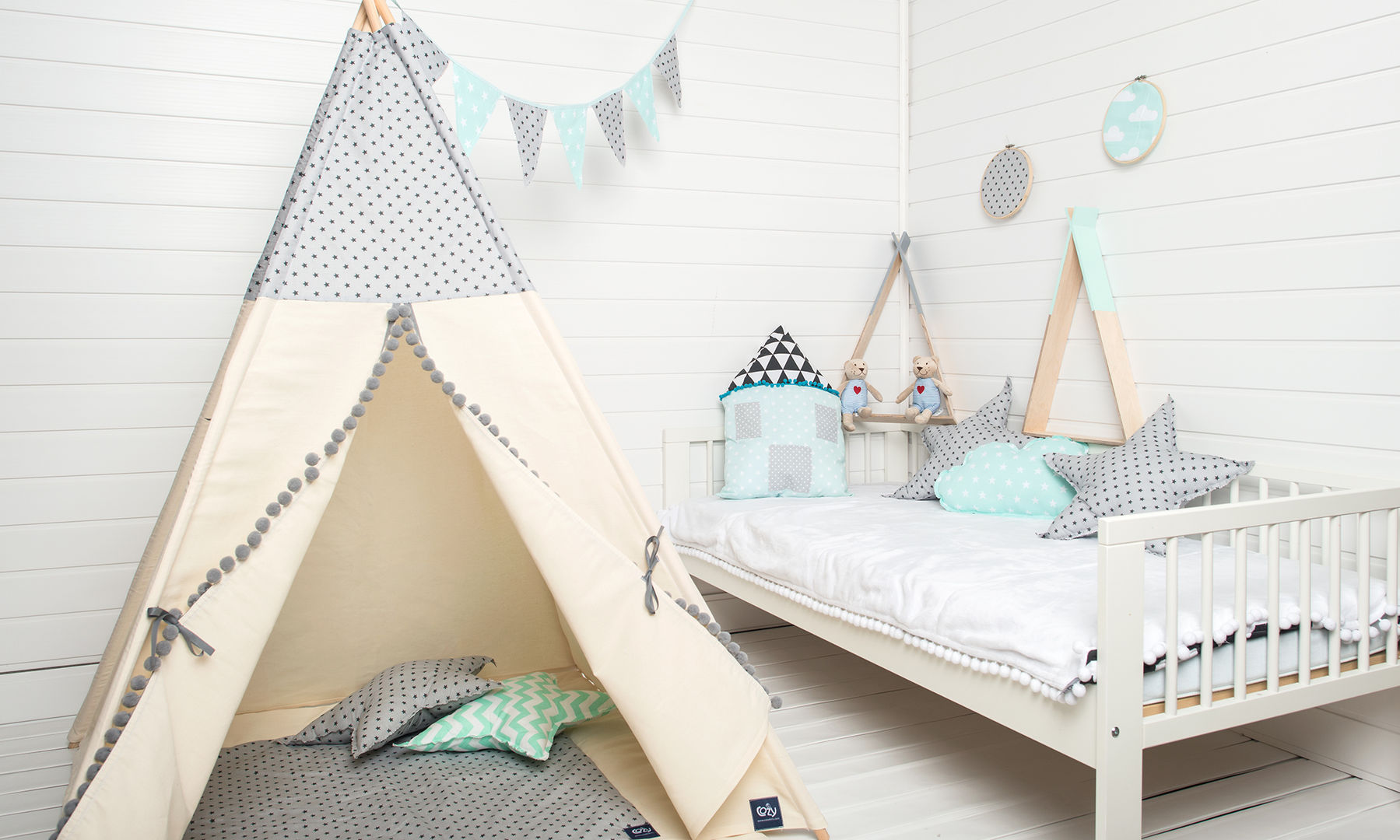 Namioty, tipi, wigwamy, COZYDOTS COZYDOTS Stanza dei bambini in stile scandinavo Cotone Rosso Giocattoli