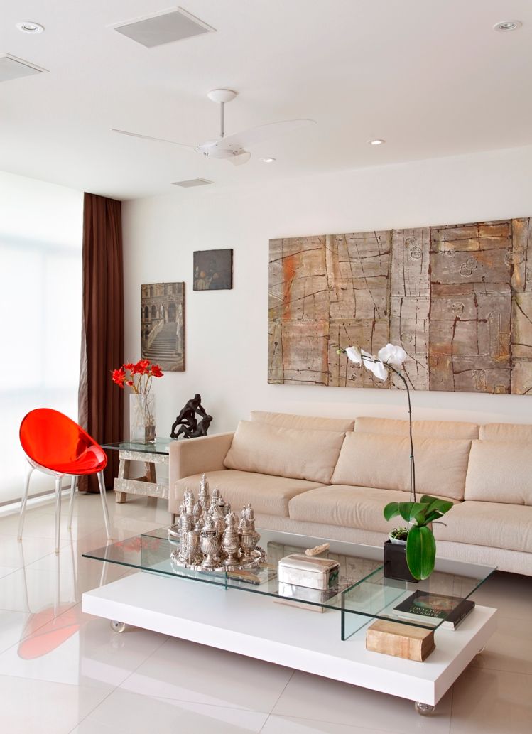 Apartamento Ipanema 2 , Carlos Salles Arquitetura e Interiores Carlos Salles Arquitetura e Interiores ห้องนั่งเล่น