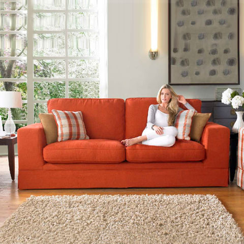 sofa sofia de 2 cuerpos en chenille pesado rosario sofas Livings de estilo moderno Madera maciza Multicolor Salas y sillones