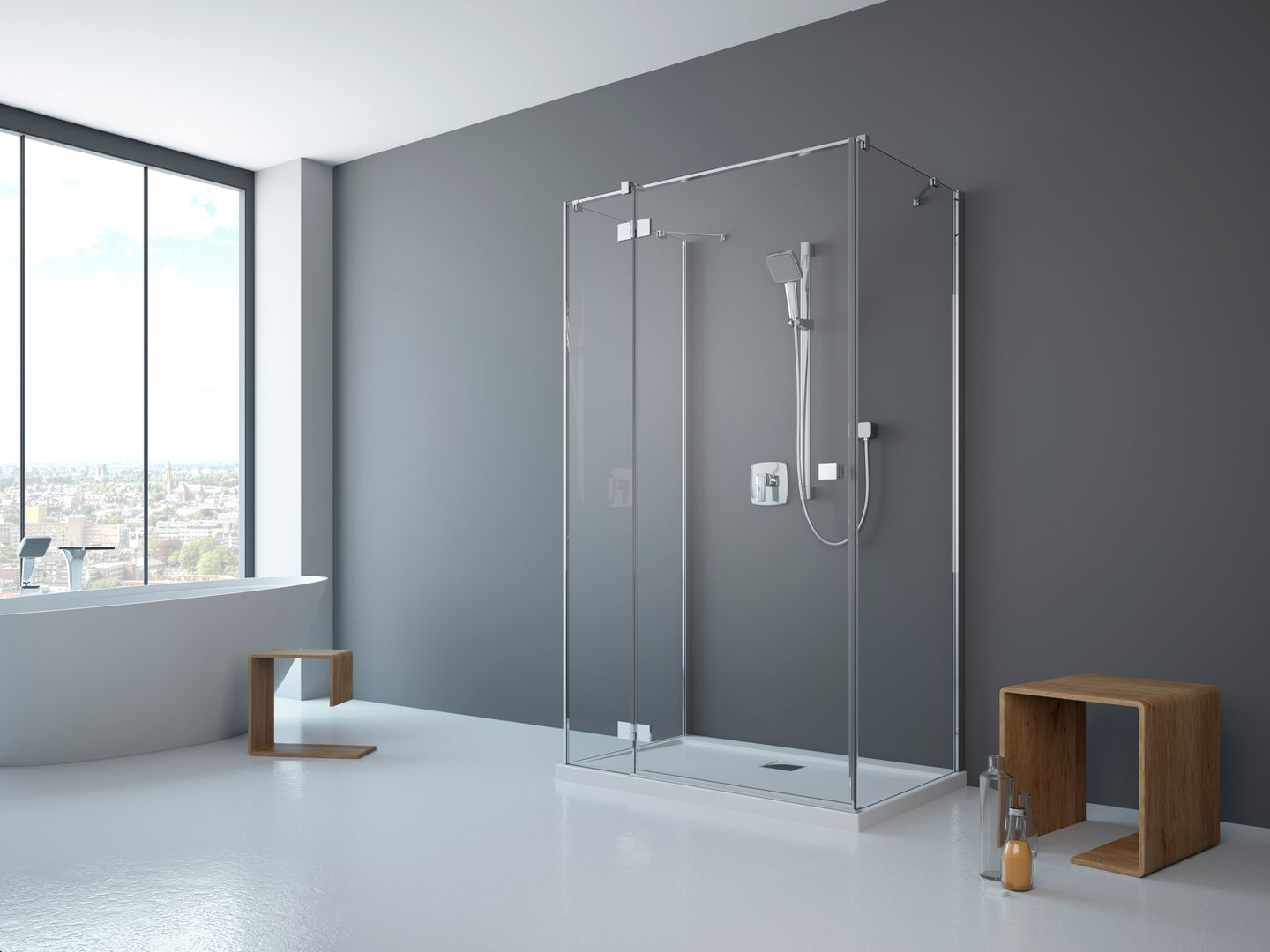 Kabina prysznicowa Essenza New KDJ+S, Radaway Radaway Minimalist style bathroom Bathtubs & showers