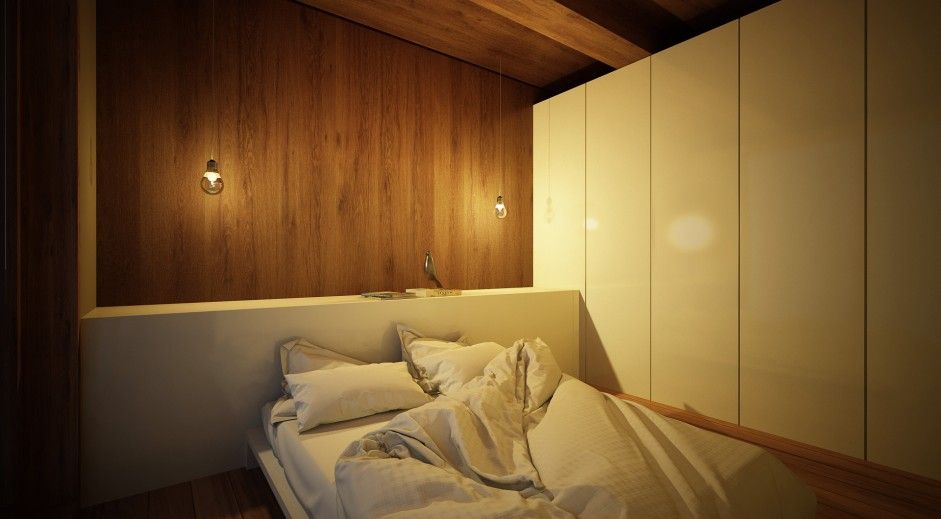 homify Kamar Tidur Gaya Skandinavia Kayu Wood effect