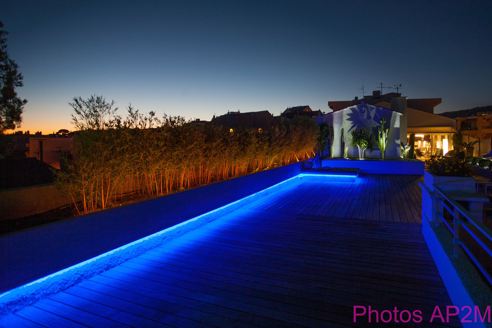 Eclairage terrasse, Architecture Nature & Lumière Architecture Nature & Lumière Balcones y terrazas de estilo moderno