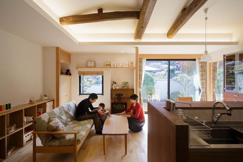 一宮の離れ家, FOMES design FOMES design Eclectische woonkamers