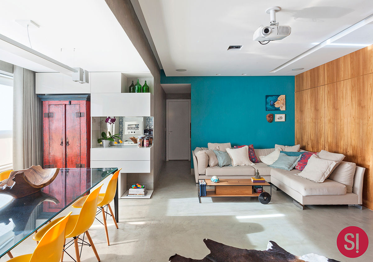 Apartamento CM, Botti Arquitetura e Interiores-Natália Botelho Botti Arquitetura e Interiores-Natália Botelho Comedores de estilo moderno Concreto