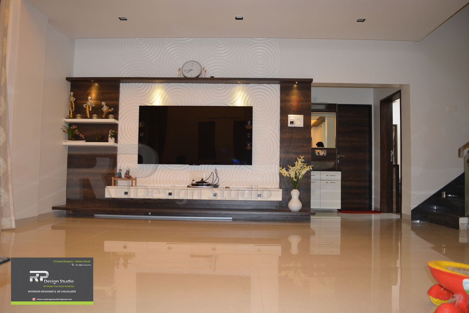 Mr Suhas Ranavde Banglow Project, RP Design Studio RP Design Studio Modern living room