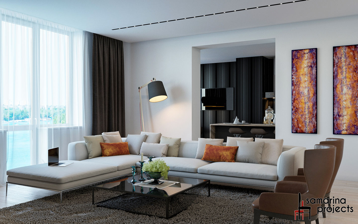 "Простор и воздух" , Samarina projects Samarina projects Living room