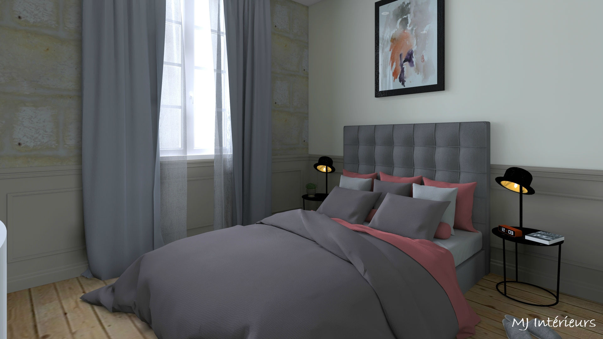 Petit cocon en mix de styles, MJ Intérieurs MJ Intérieurs Industrial style bedroom