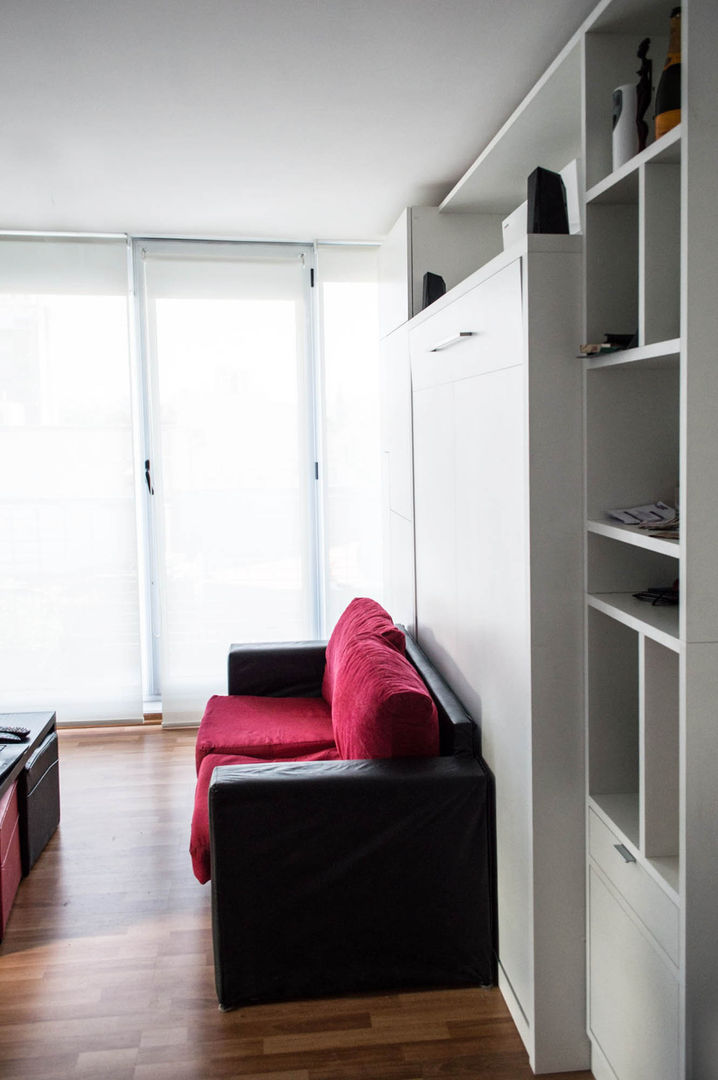 30 m2 - BOEDO - Buenos Aires - Arg, MinBai MinBai Minimalist bedroom Wood Wood effect Beds & headboards