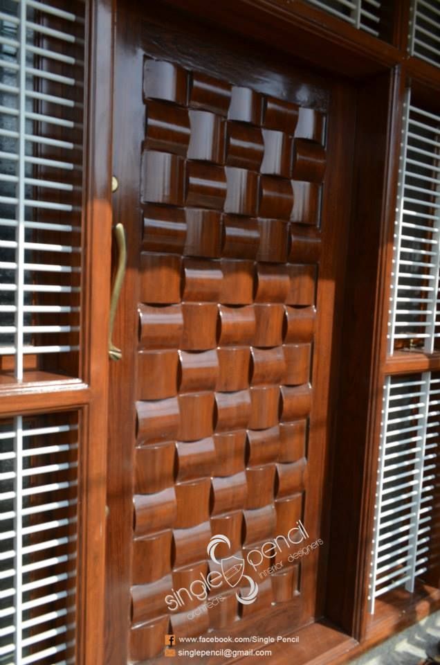 door design homify Minimalist windows & doors main door,3d door,indian door,door,cnc door,teak wood door