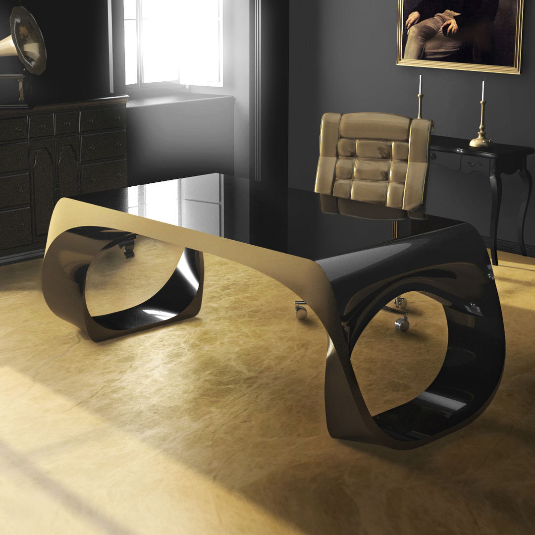 INFINITY DESK, Zad Italy Zad Italy Estudios y despachos modernos Fibra natural Beige Escritorios