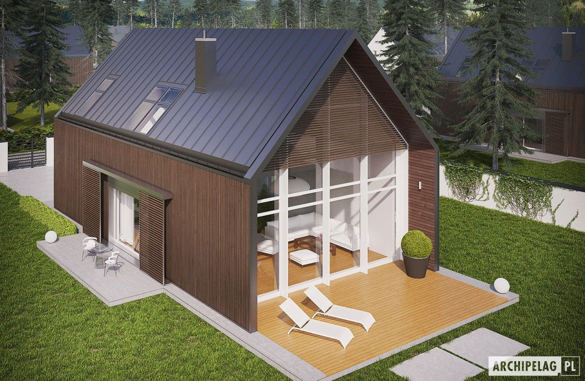 PROJEKT DOMU EX 13 - nowoczesna stodoła w najlepszym wydaniu! , Pracownia Projektowa ARCHIPELAG Pracownia Projektowa ARCHIPELAG Modern home