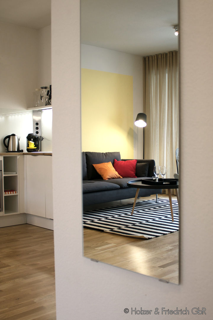 Apartment K01, Holzer & Friedrich GbR Holzer & Friedrich GbR Soggiorno moderno