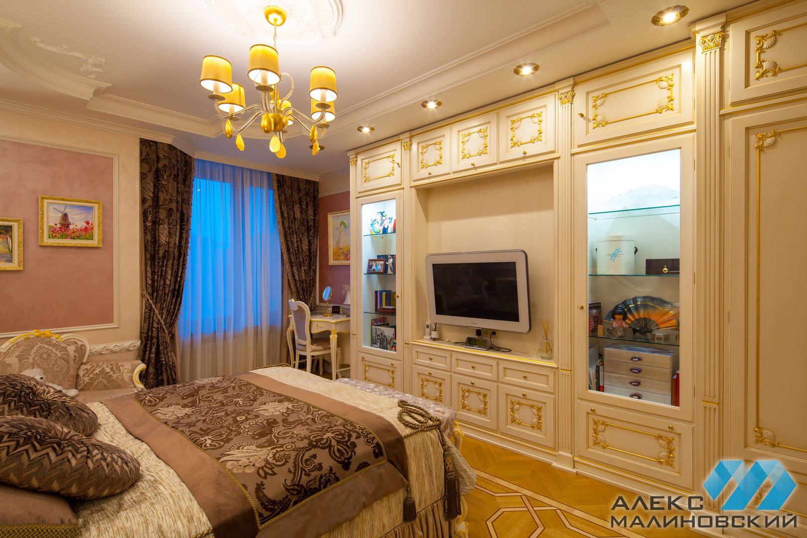 Изящная классика на Старом Арбате (воплощение), Александр Малиновский Александр Малиновский Classic style bedroom