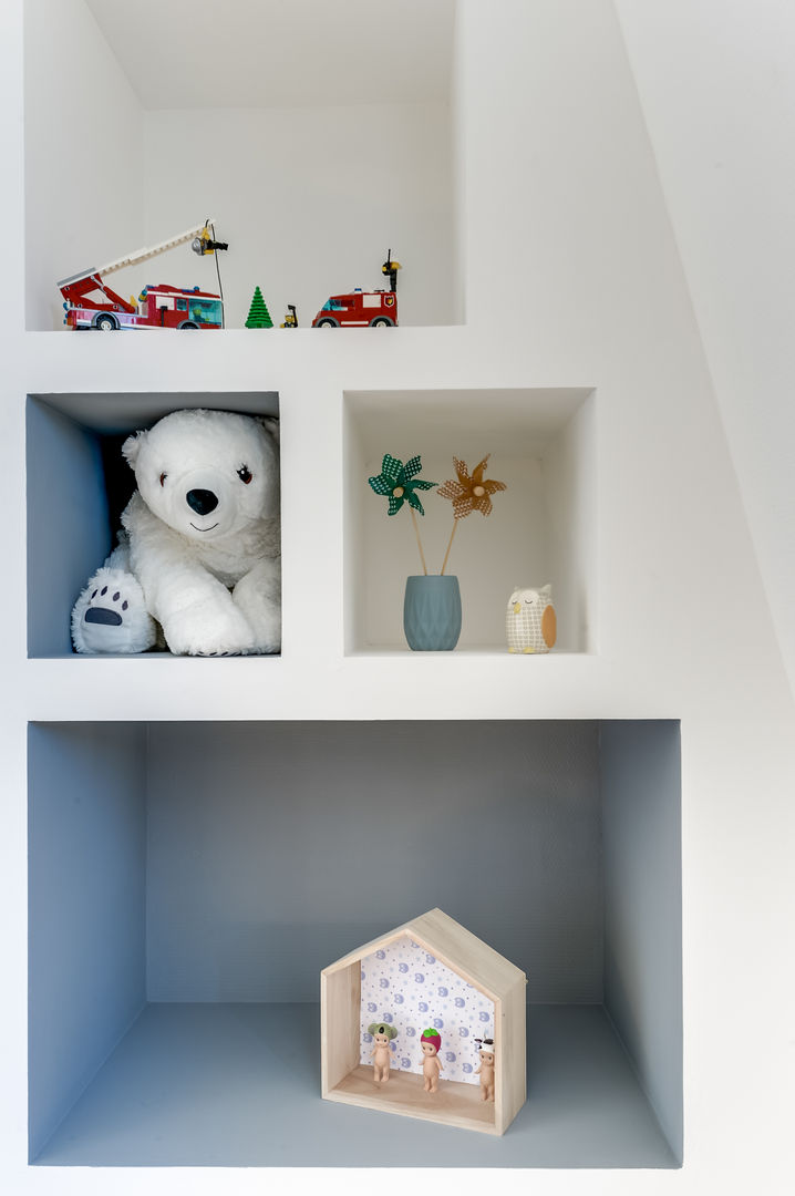 PROJET COLOMBES, Agence Transition Interior Design, Architectes: Carla Lopez et Margaux Meza, Transition Interior Design Transition Interior Design Nursery/kid’s room