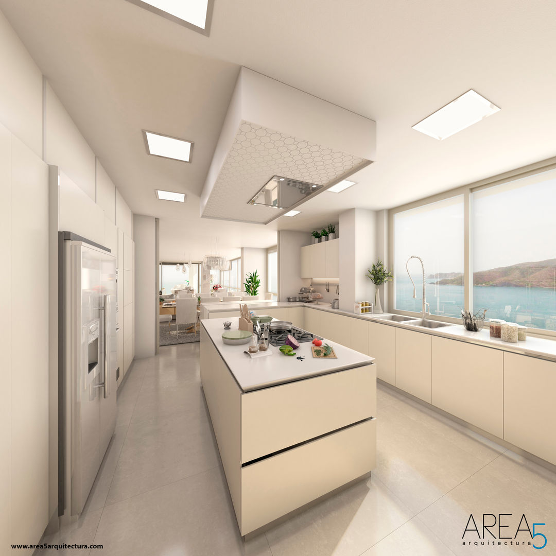 Proyecto de viviendas de lujo - Morano Mare, Raul Caballeria Arquitectos S.A.S Raul Caballeria Arquitectos S.A.S Modern kitchen