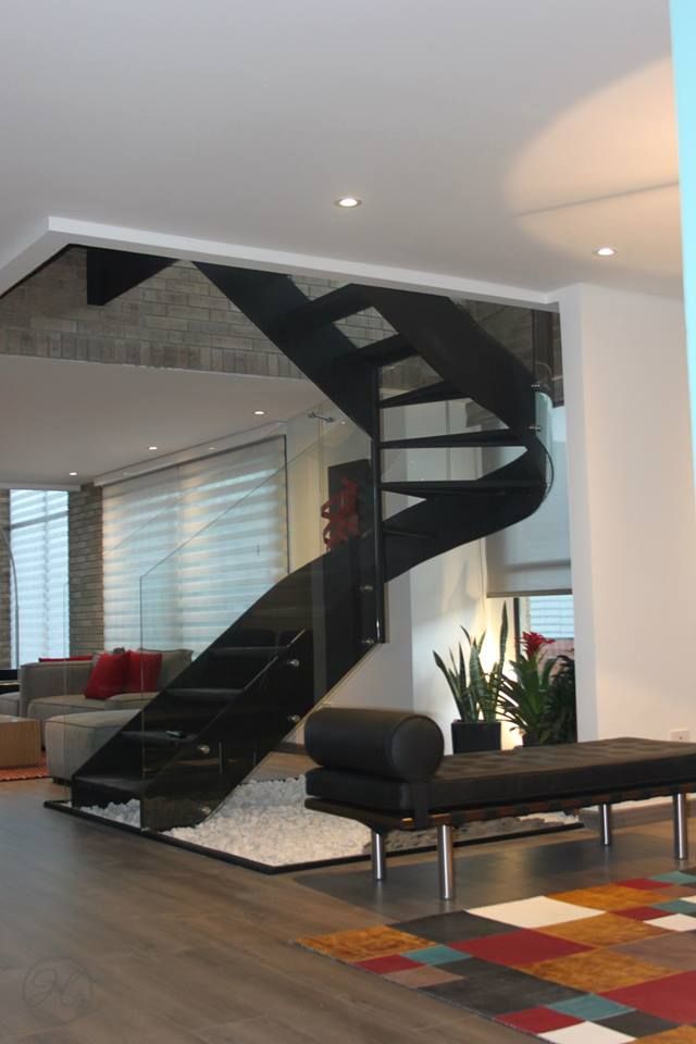 homify Modern Corridor, Hallway and Staircase