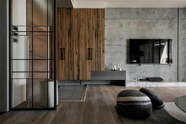 [HOME] PJ Design, KD Panels KD Panels Salas de estilo industrial Madera Acabado en madera