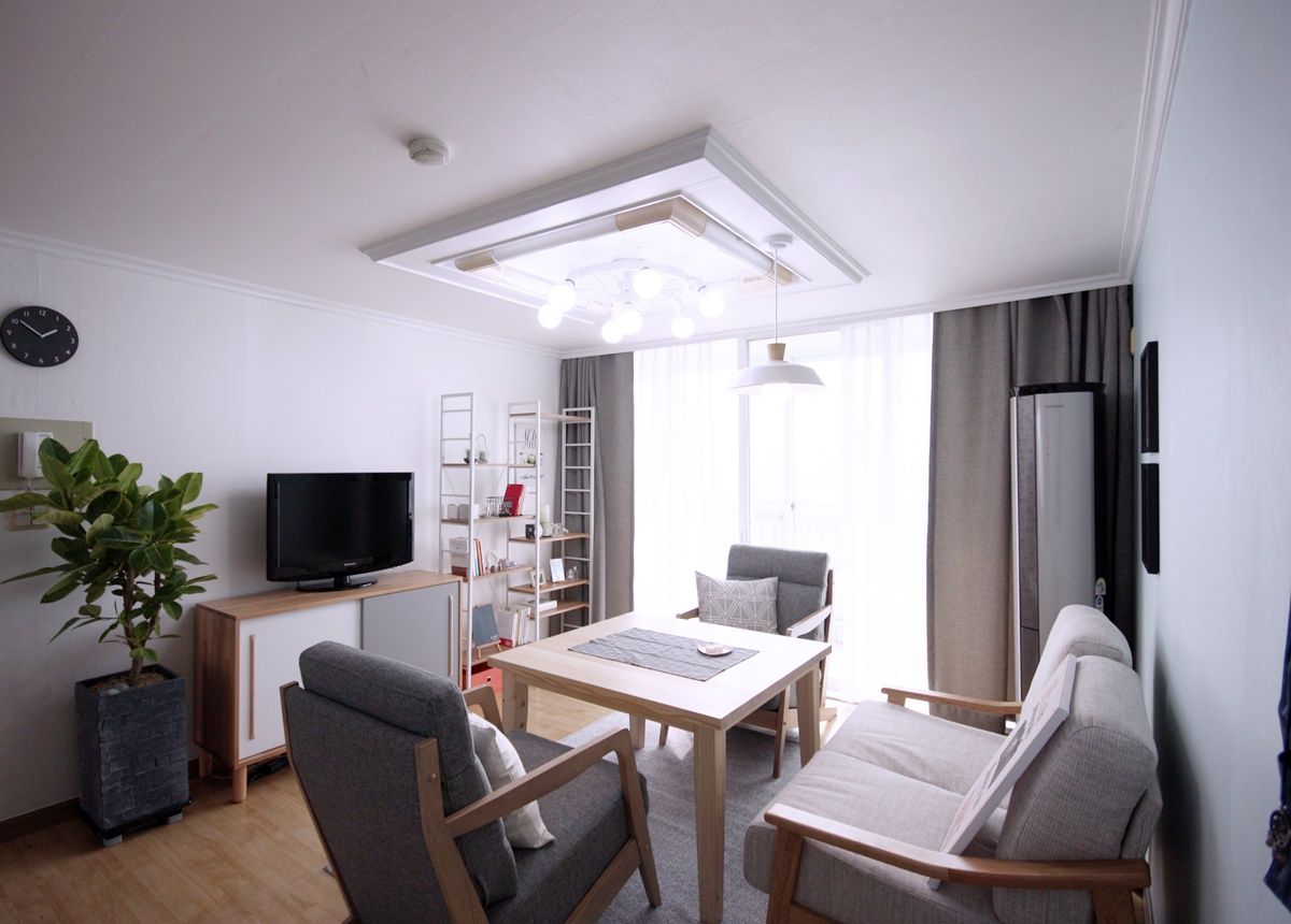 25평형 신혼집 홈 스타일링 , homelatte homelatte Living room