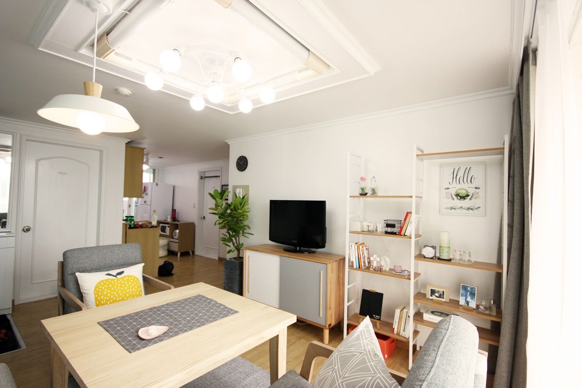 25평형 신혼집 홈 스타일링 , homelatte homelatte Scandinavian style living room