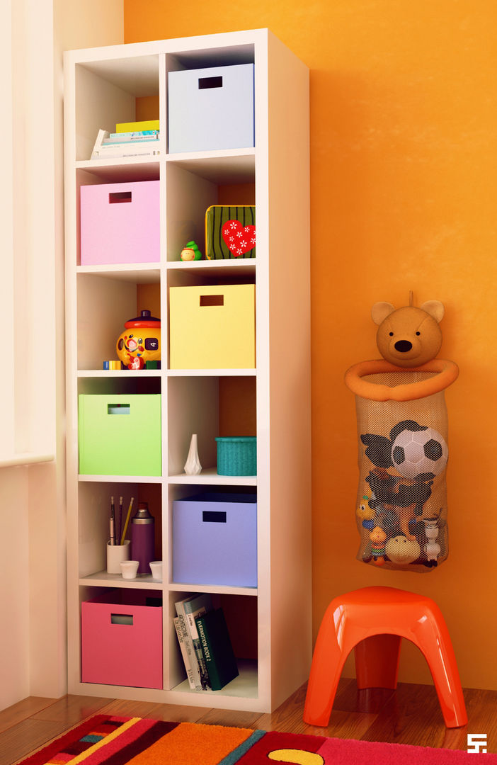 homify Modern nursery/kids room Wood Wood effect Storage
